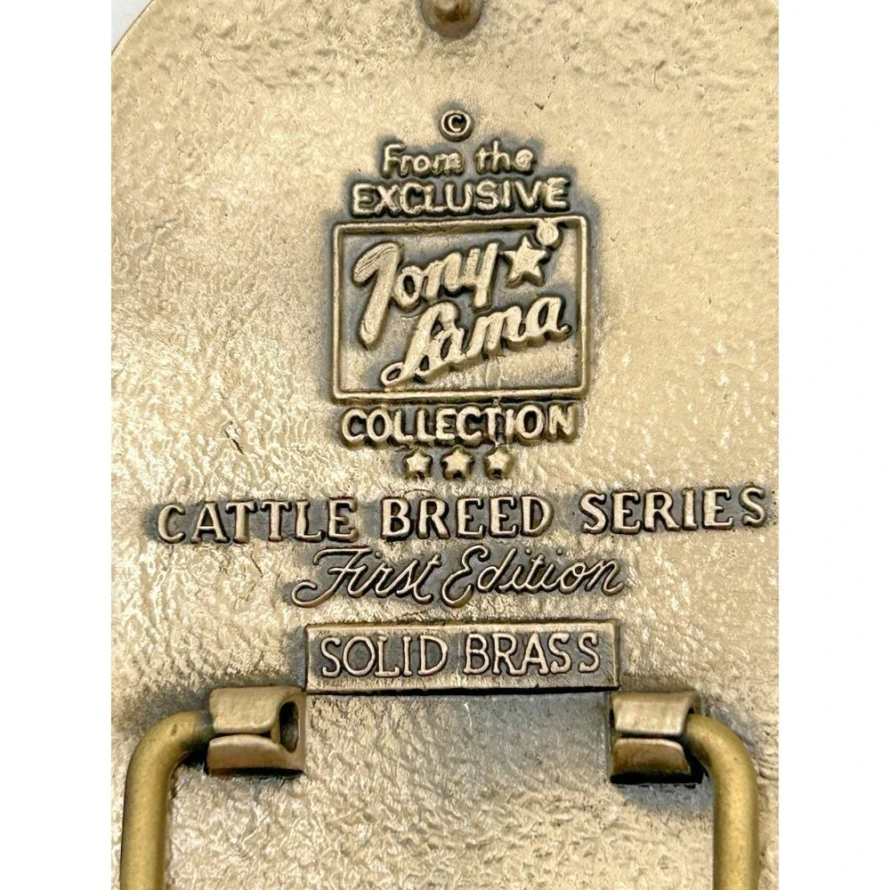 TONY LAMA Charolais Bull Cow Sire Belt Buckle Cattle Breed Series FIRST Edition